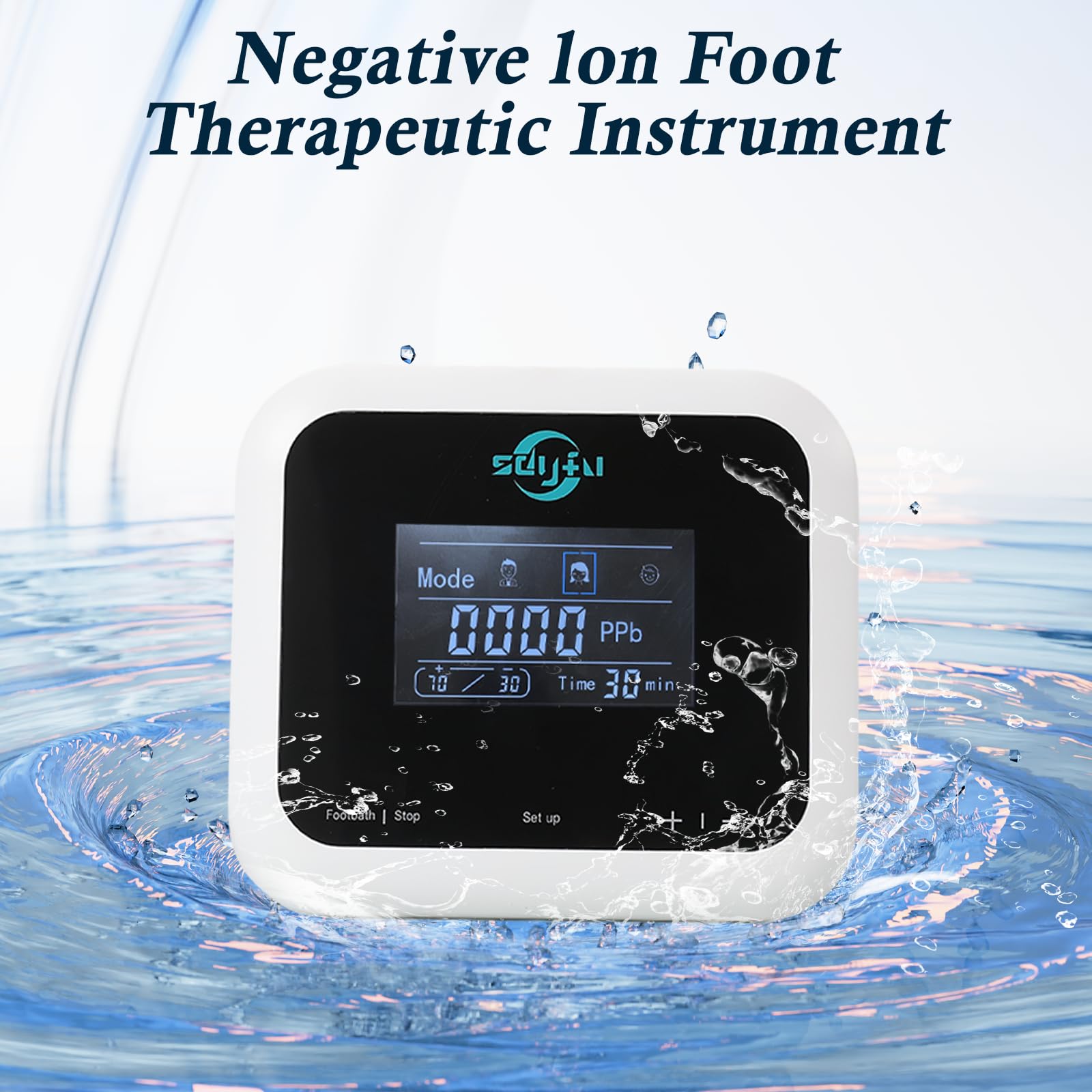 Ionen-Fußbad mit Touch-Display, Fuß-Detox-Gerät für zu Hause und unterwegs, Spa-Detox-Gerät auf Salonniveau für zu Hause,Elektrolyse-Fußbad-Entgiftung,Tragbare Pediküre-Fußbadewanne (A)