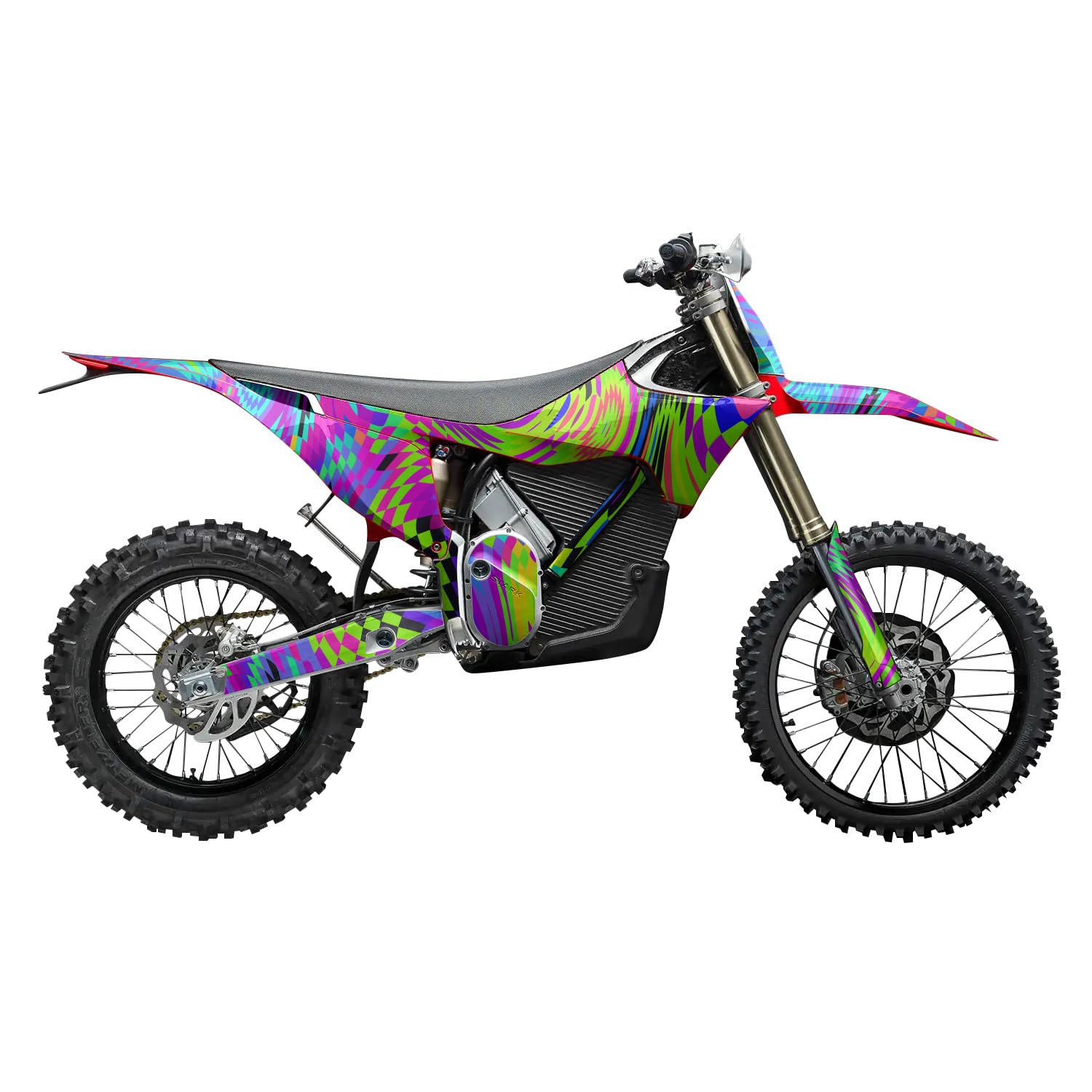 Stark Varg MX 2023-2025 Graphics Kit Wrap - Dancefloor Trip - Varg MX Skin - Premium 3M Vinyl Protective Wrap Decal Cover - Easy to Apply | Crafted in The USA by MightySkins