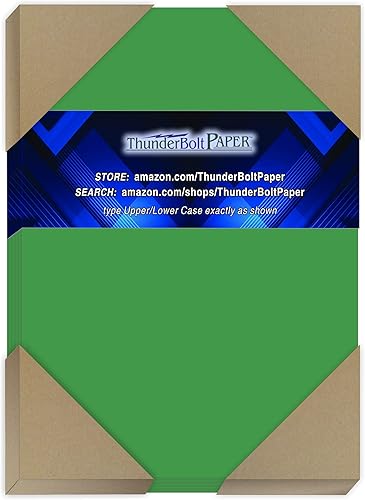 150 - Cubierta verde brillante de 65 libras, papel de cartón, foto de 5 x 7 pulgadas (5 x 7 pulgadas), tarjeta, tamaño del marco, cartulina ligera