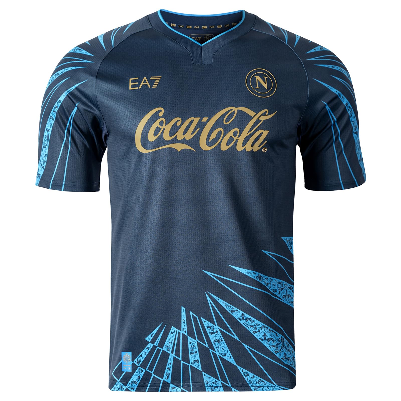 SSC Napoli SSC Napoli Maglia Pre-Match Blu 2025/2026 Ea7 Maglia Unisex - Adulto (Pacco da 1)