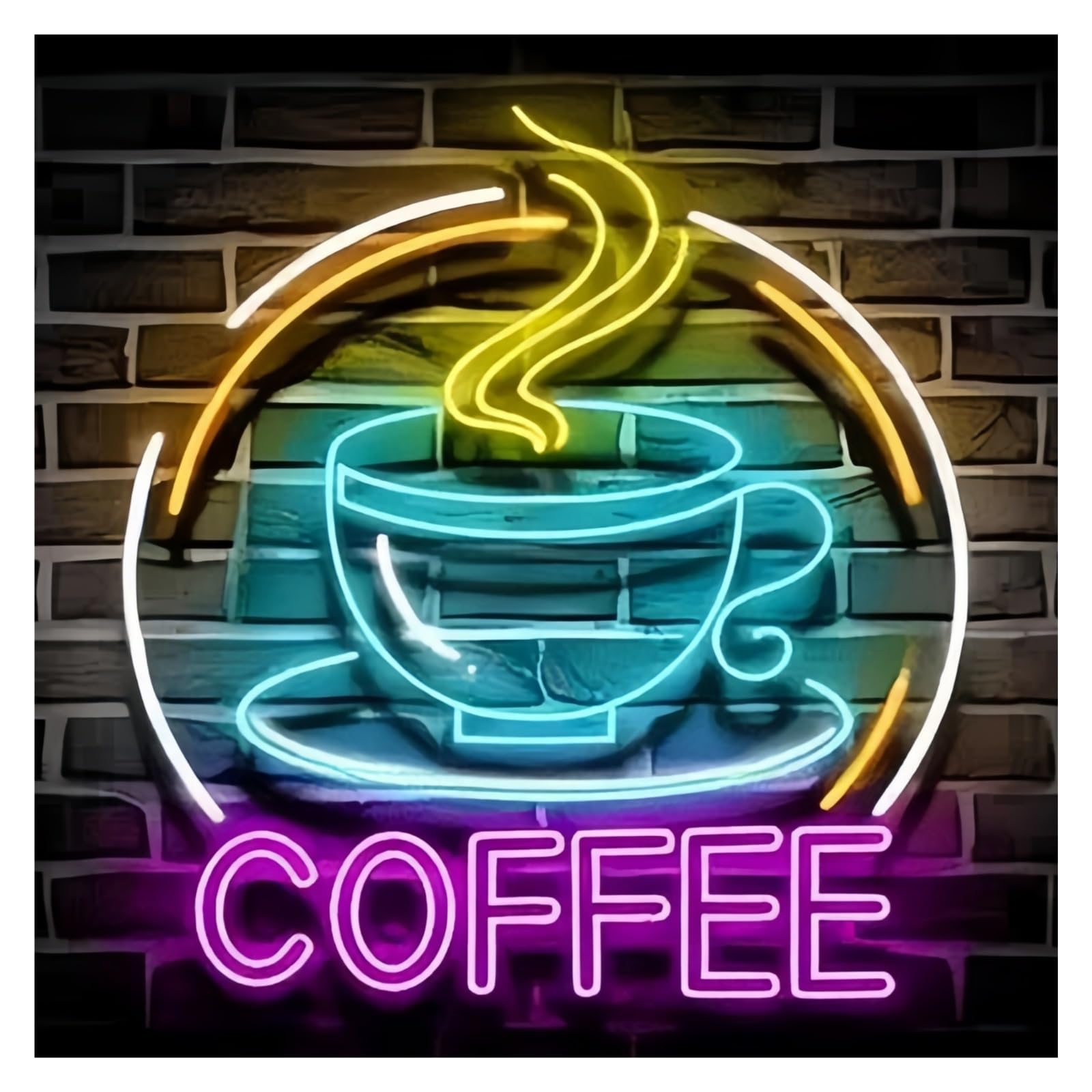 LEMST Signs Lamp Coffee Neon Sign USB Powered Adjustable Brightness Coffee Shop Neon Lights Suitable for Bistro Wall Decoration 20cmx30cm