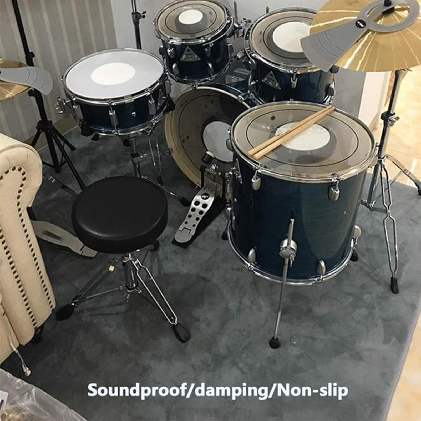 Drumtapijt mat geluiddicht tapijt voor kinderen 120 x 70 cm