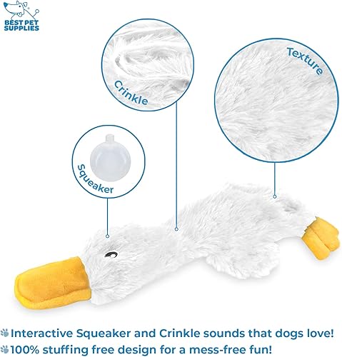 Vista 250 de Best Pet Supplies - Juguetes para cachorros y perros adultos, crujen y hacen chirridos, pollo (azul)