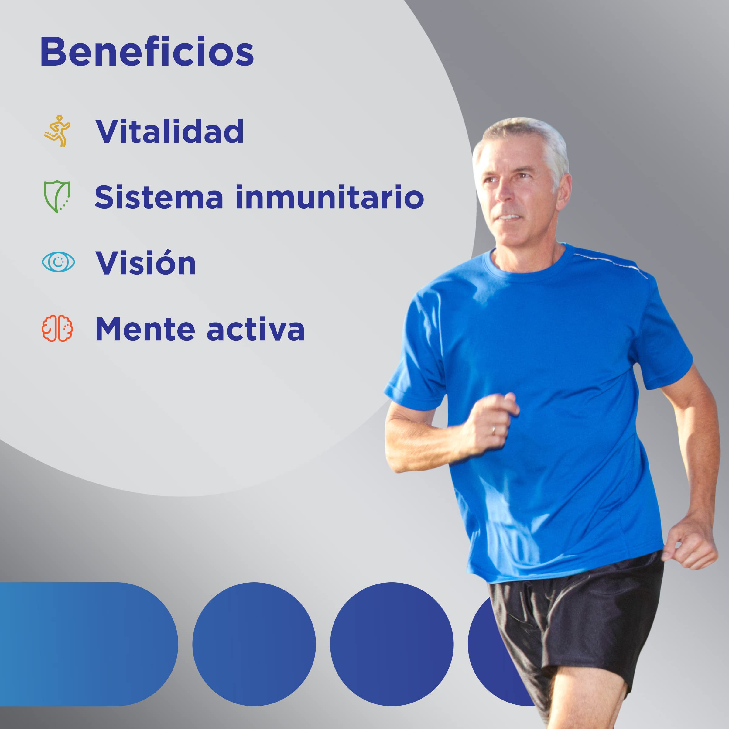 Multicentrum Hombre 50+ Complemento Alimenticio Multivitamínico y Multimineral Para Hombres 50+, Con Vitamina C, B, A, Sin Gluten, 100 Comprimidos