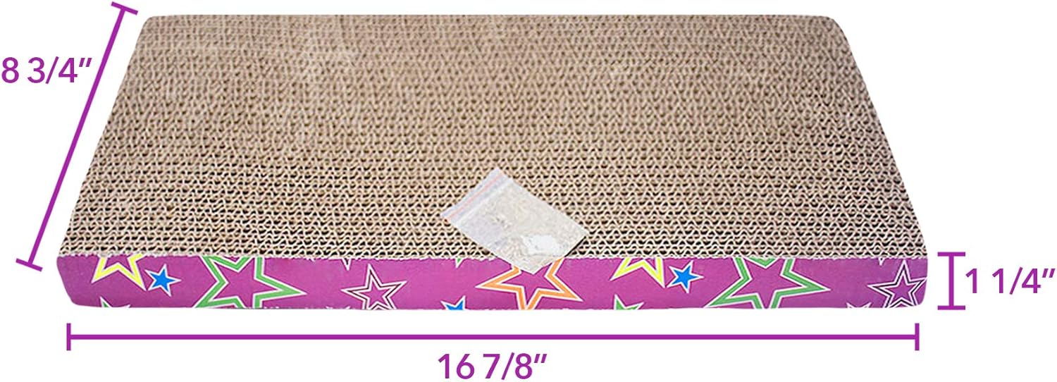 Cat Scratcher Pad with Catnip - Cat Cardboard Scratch Durable Scratching Pad Reversible : Pet Supplies