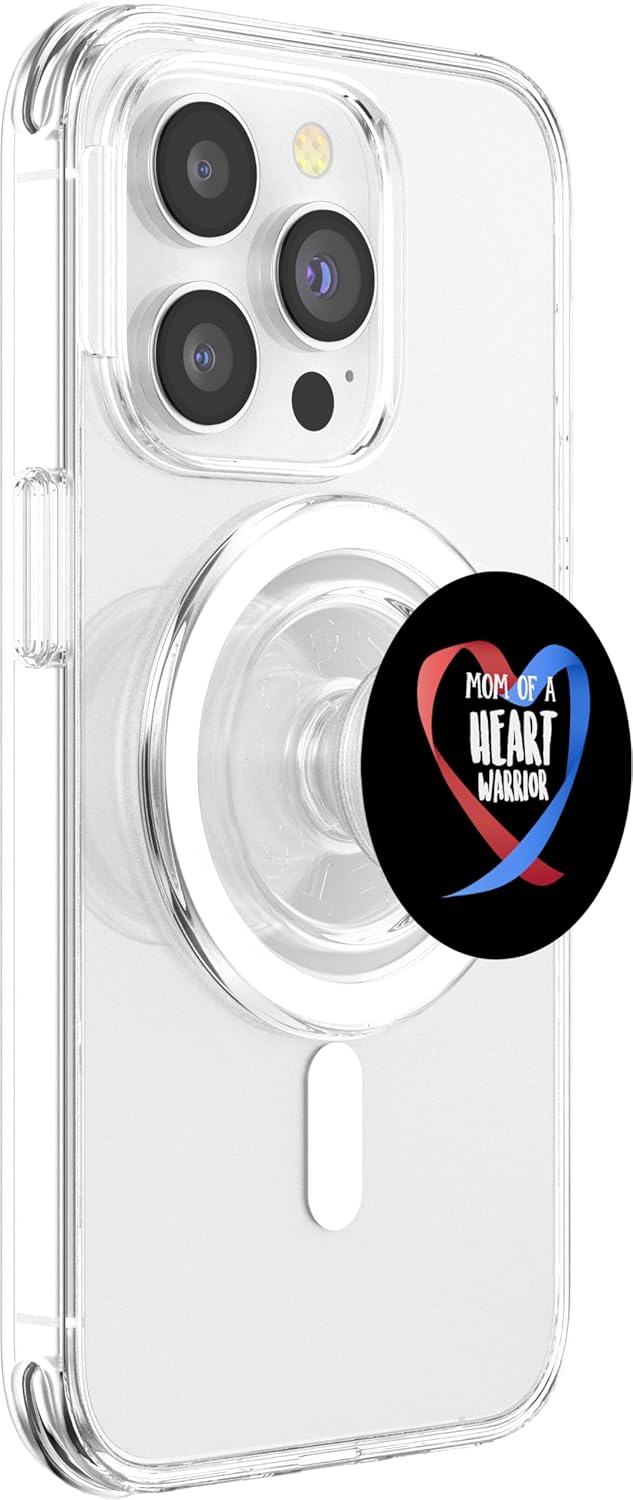 Mom of a Heart Warrior CHD Awareness PopSockets MagSafe PopGrip for iPhone