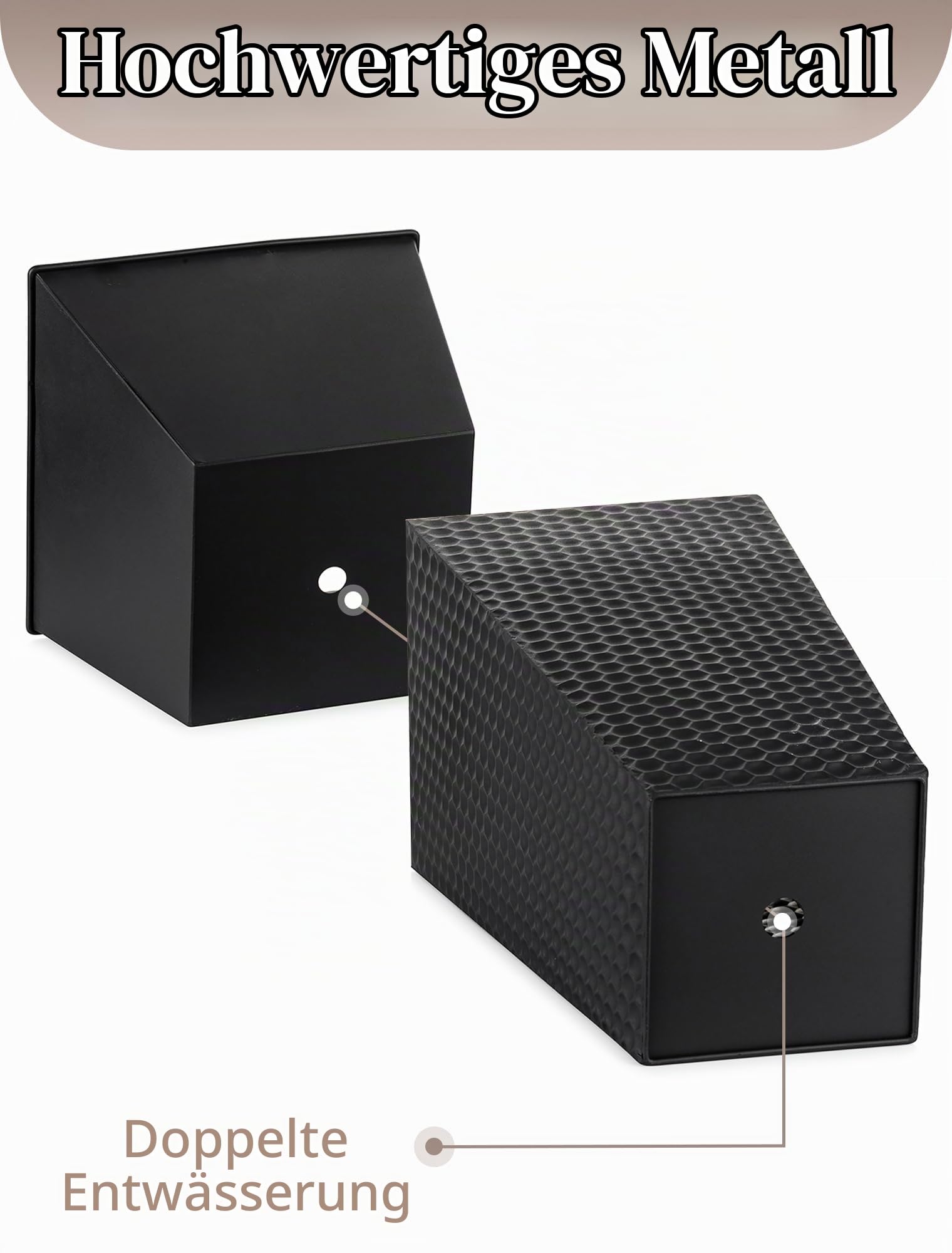 Sziqiqi Metall Pflanzkübel Hoch Outdoor: 55 cm Hoch Schwarz Garten Blumentopf Gross Draussen Set aus 2 mit Innentopf – Pflanzkübel Groß Außen für Deko Eingangsbereich Aussen Balkon Terrasse