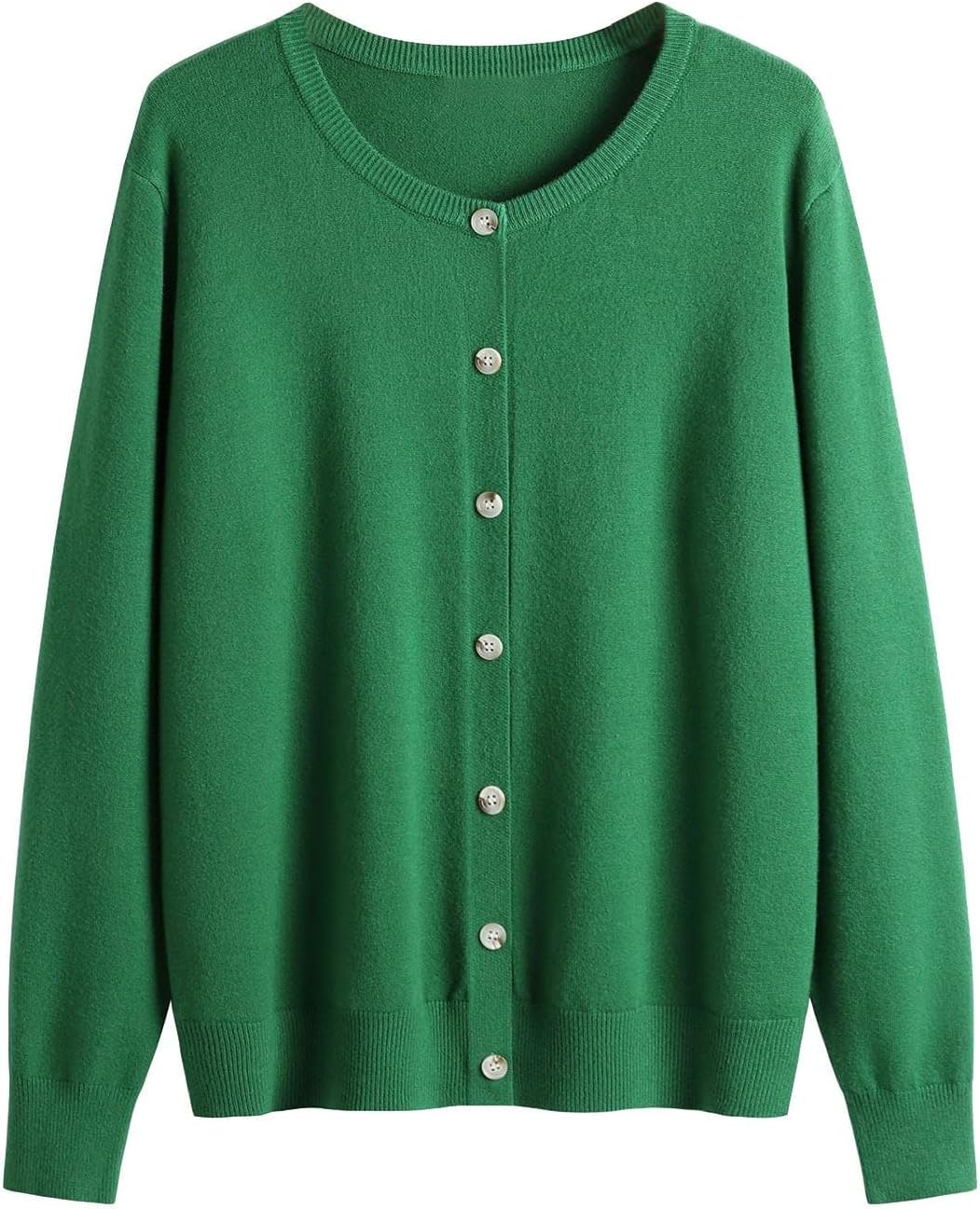 Cardigan Donna Autunno Inverno - Maglieria Basic, Scollo Tondo, Taglie Forti - Foto 6