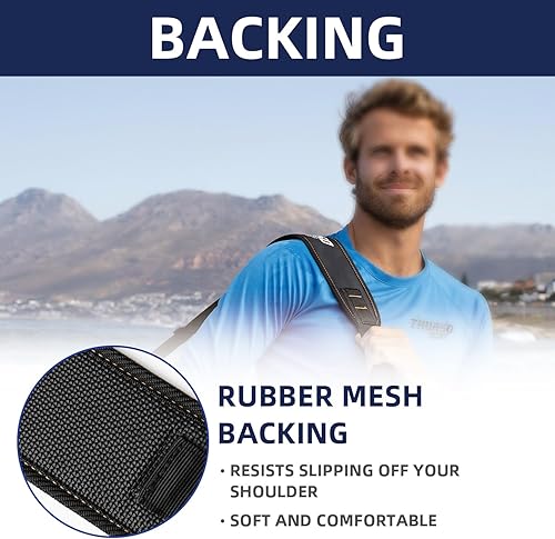 Miniatura 5 de THURSO SURF Correa de hombro SUP ajustable para tabla de remo con soporte acolchado | Eslinga de SUP resistente con clips para tabla de remo