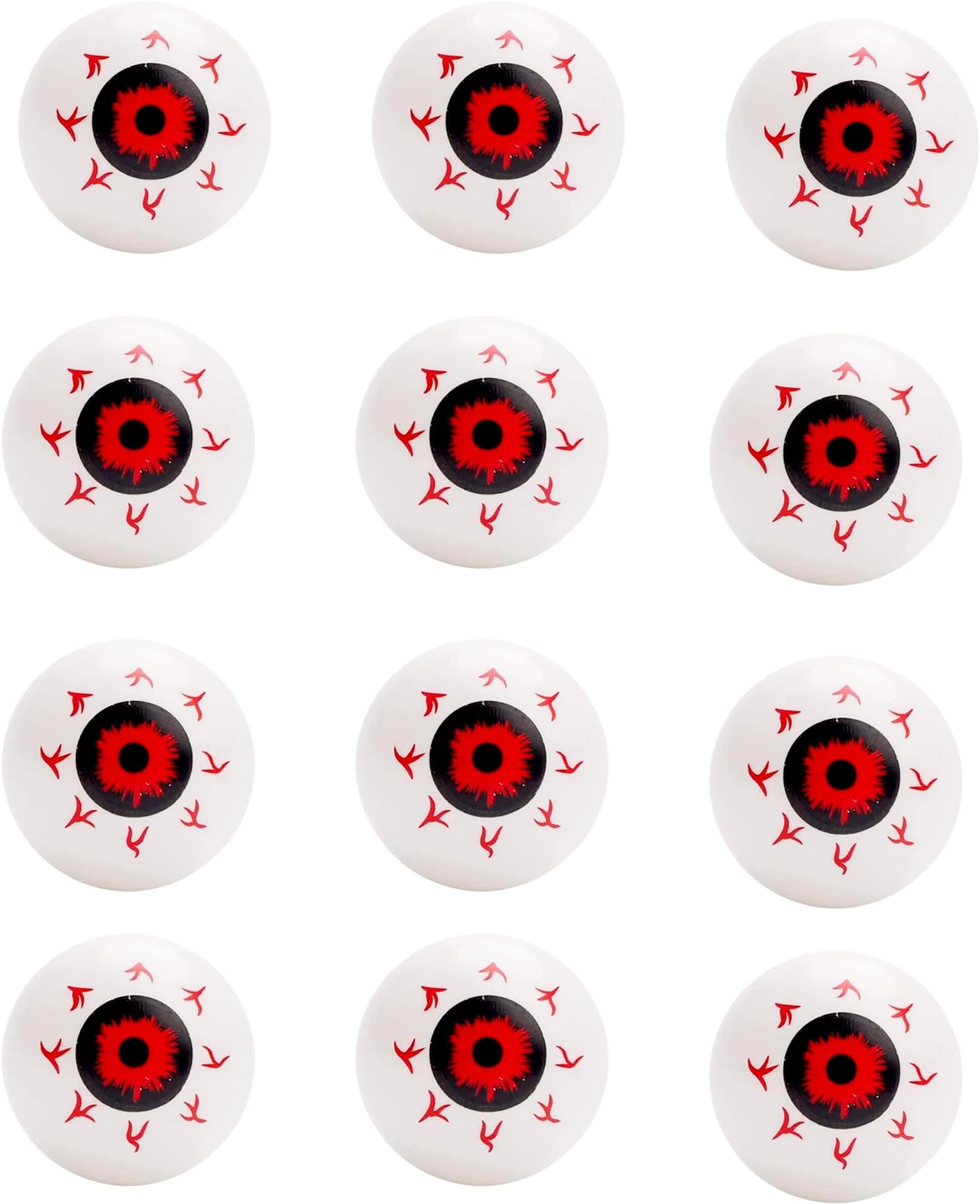 Halloween Eyeballs - 12 Pieces Halloween Acrylic Creepy Scary Eye Balls - Halloween Eyeballs Horror Props for Halloween Party Supplies Halloween Party Favors Goody Bag Fillers Haunted House Decoration