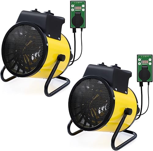 Miniatura 10 de Calentador eléctrico radiante para invernaderos y tiendas de cultivo, calefacción de punto controlado por termostato de 1500 W, resistente a