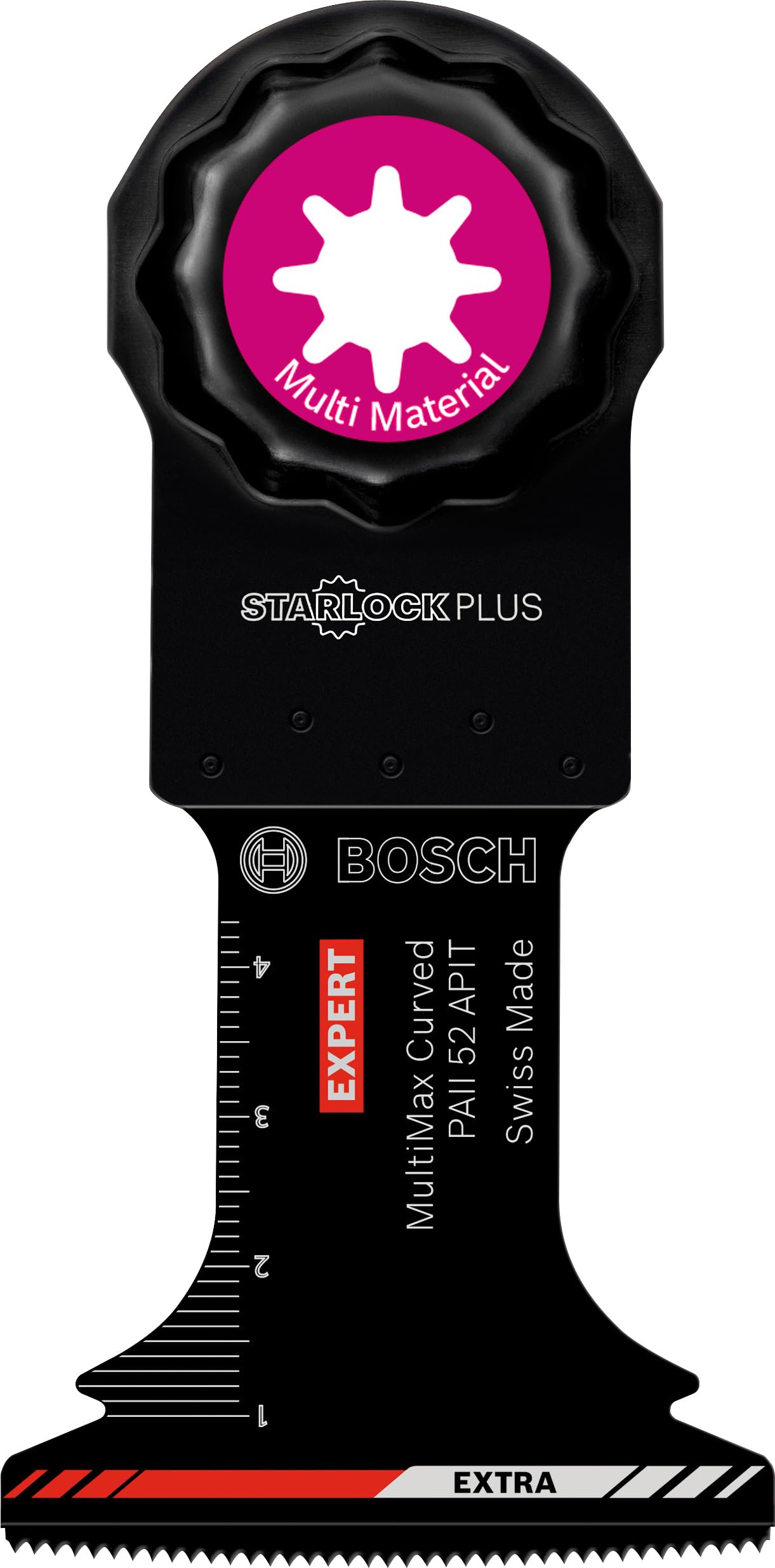 Bosch Professional 1 x Hojas de multiherramienta Expert MultiMax PAII 52 APIT, para Láminas de acero inoxidable, Anchura 52 mm, Accesorios Multiherramienta