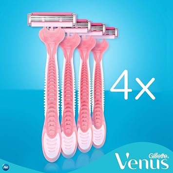 Gillette Venus Simply 3 Basic Use Horse Women's Razor 4 Pieces
