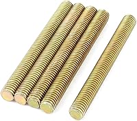 Vista 1 de uxcell Barra de varilla roscada macho de 0.049 in de paso M8 x 2.953 in, tono de latón, 5