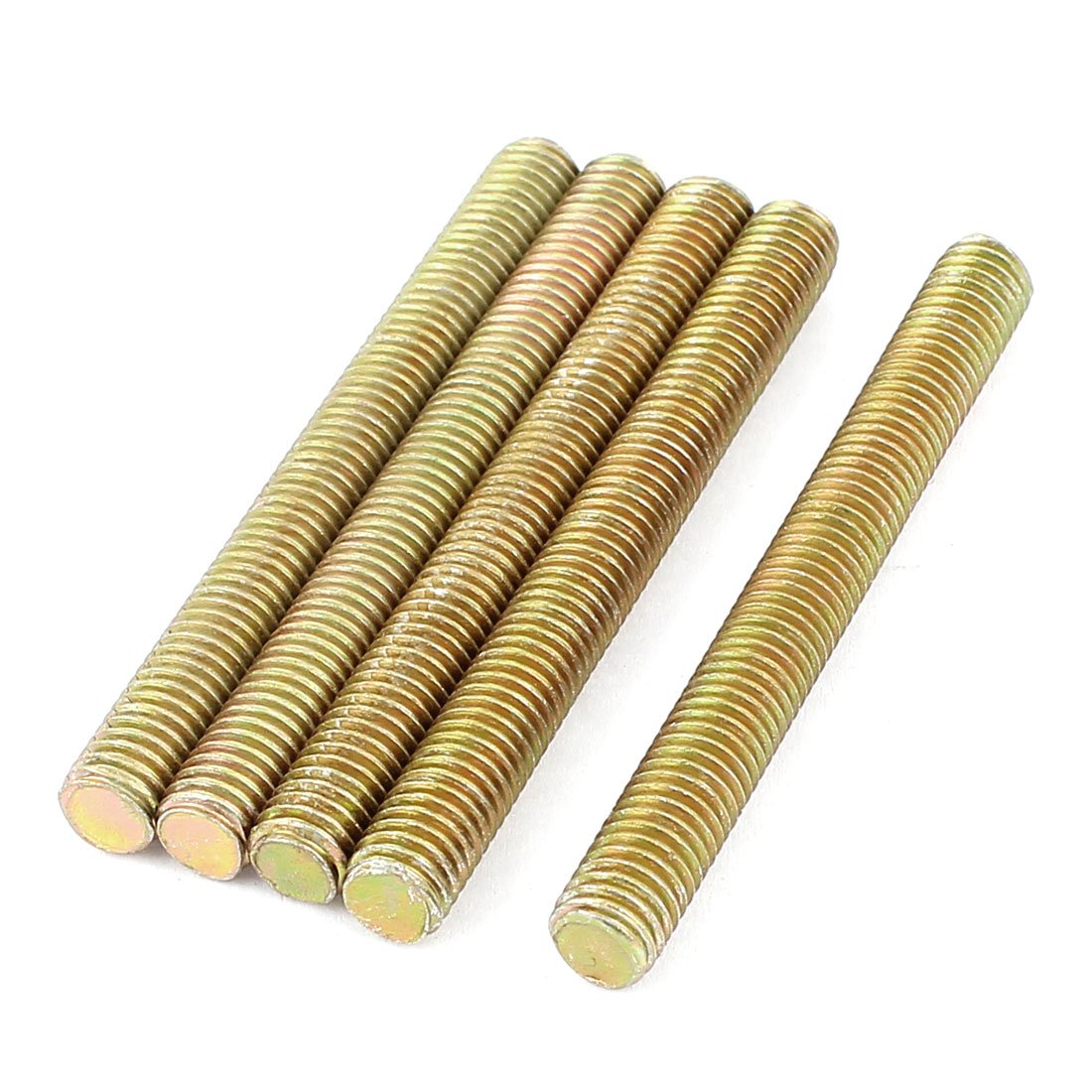 Uxcell Men's Brass Tone Sourcingmap 1.25Mm Pitch M8 X 75Mm Threaded Rod Bar 5 Pcs