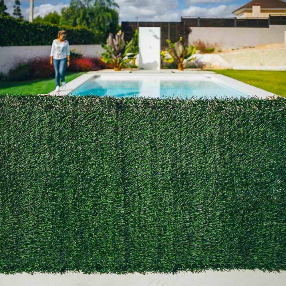 BONERVA | Seto Artificial Decorativo con 36 Varillas por Metro para Patios, Balcones, Vallas y Jardines| Medida 1,5 x 3 Metros | 85% Ocultación | Fácil instalación, sin Mantenimiento, Anti UV.