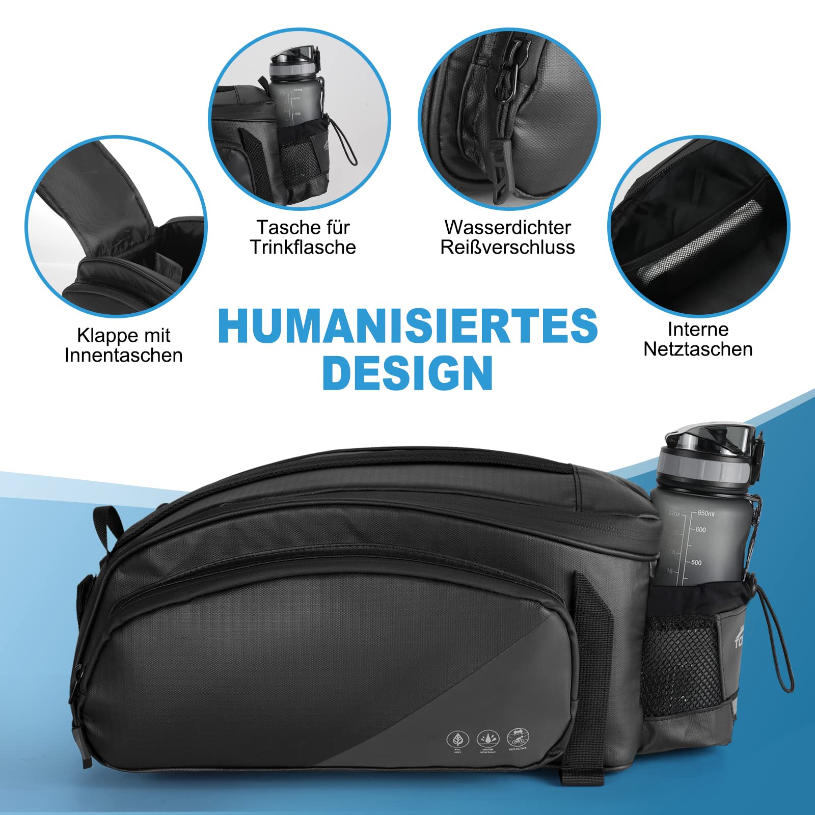 toptrek Torba na bagażnik rowerowy 12 l