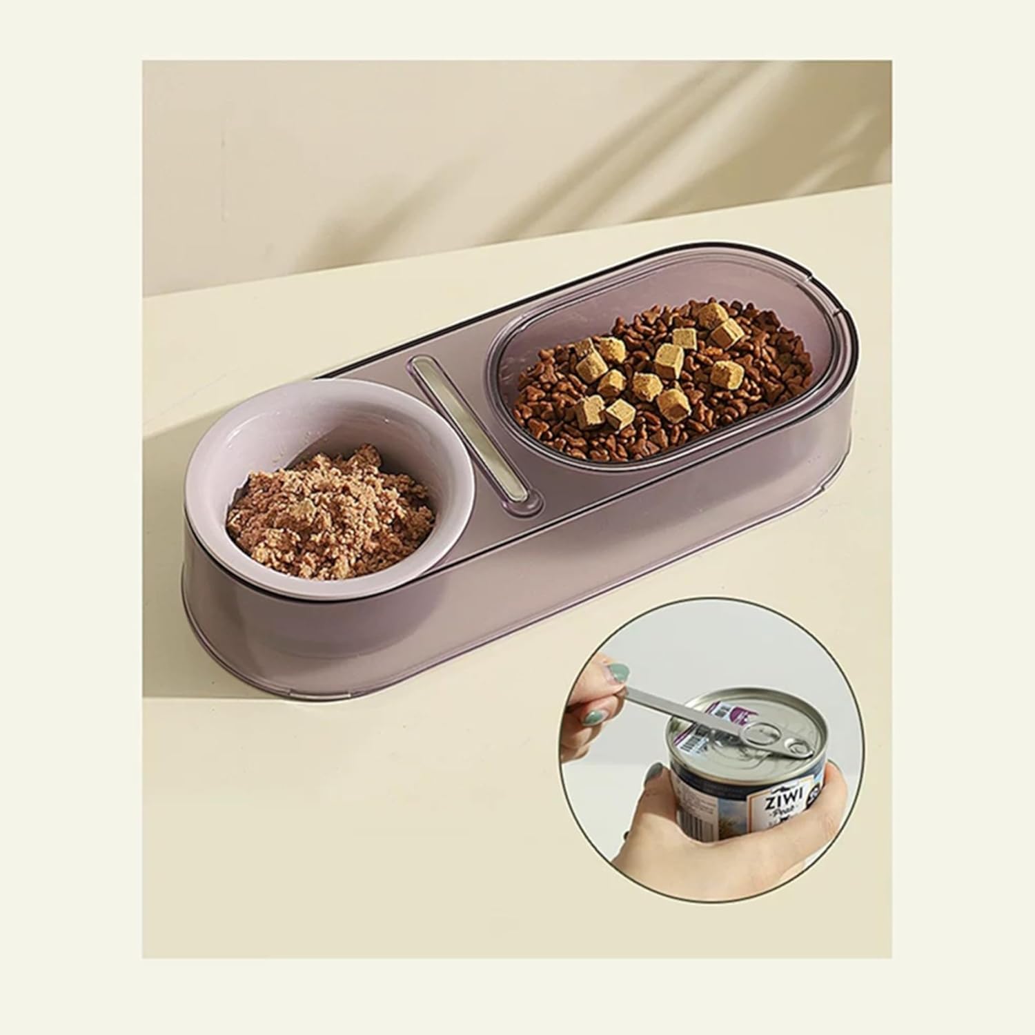 Chubby Bowls with Mixing Spoon (Purple)