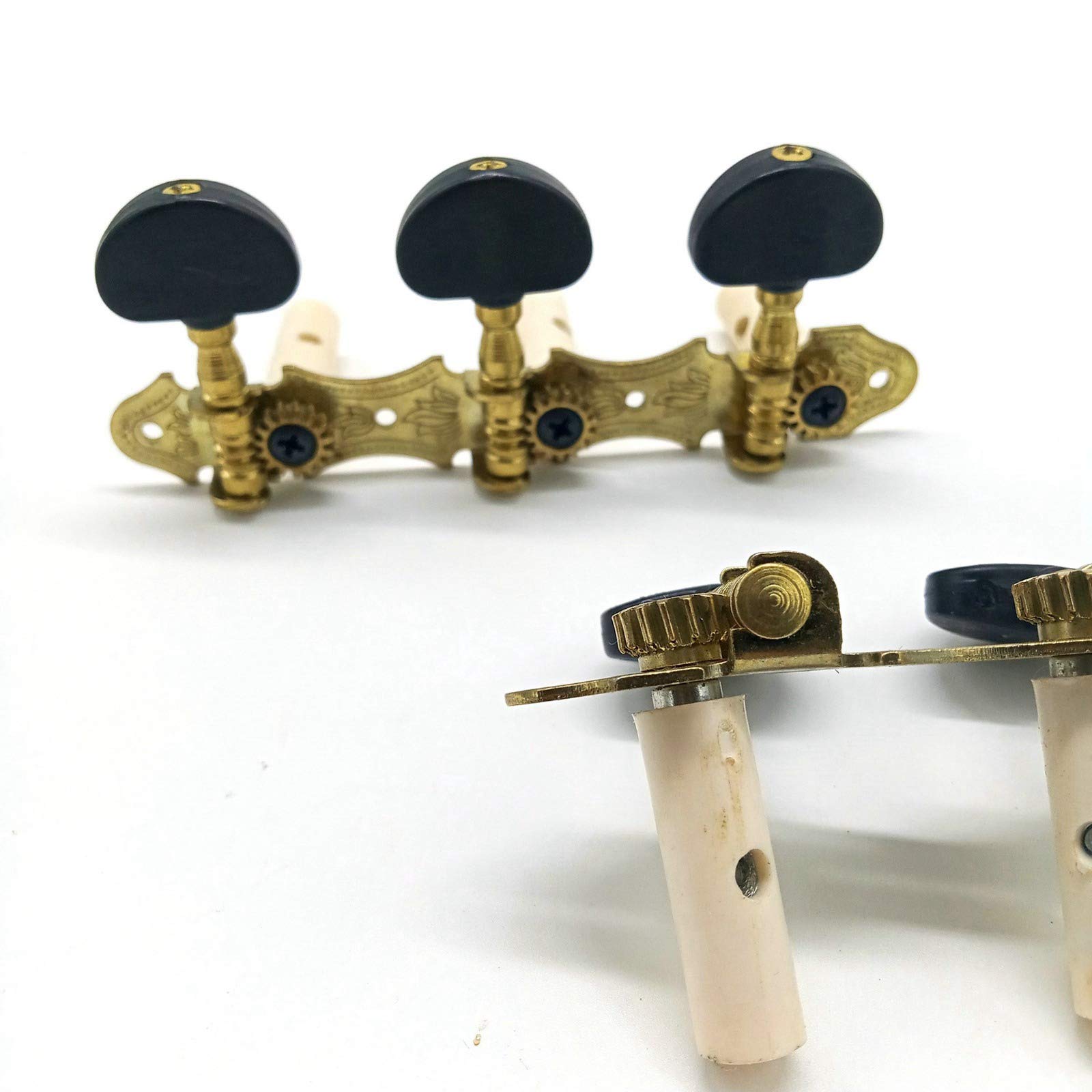 Gauche Droite Guitare Classique Cordes de RéGlage Piquets MéCaniques MéCaniques Accordeurs CléS 3L3R Accessoires de Guitare Professionnels, Noir