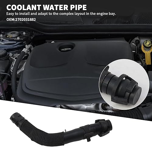 Miniatura 2 de Tubo de agua refrigerante para Mercedes Benz 2012-2019 A B CLA GLA nivel W176 W246 C117 X156 Número de pieza de repuesto 2702031882 (1 PCS)
