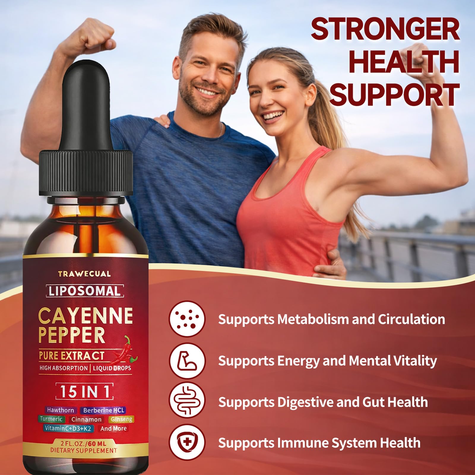 15-in-1 Liposomal Cayenne Pepper Liquid Drops Supplement, 60ml, 2 Fl Oz — Amazon image 4