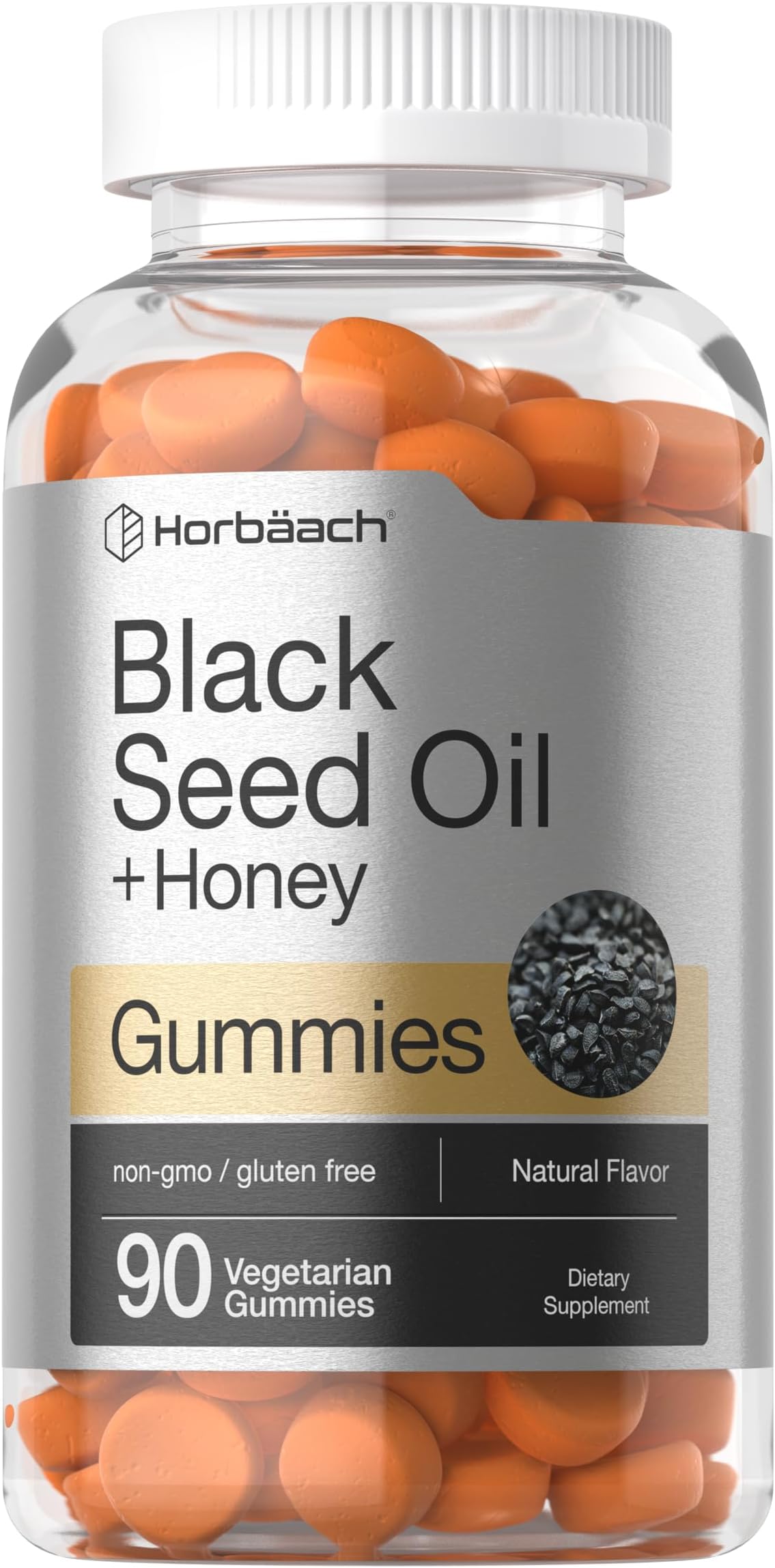 Horbäach Blackseed Oil Complex Gummies | 90 Count | Vegetarian, Non-GMO, and Gluten Free Formula | Nigella Sativa