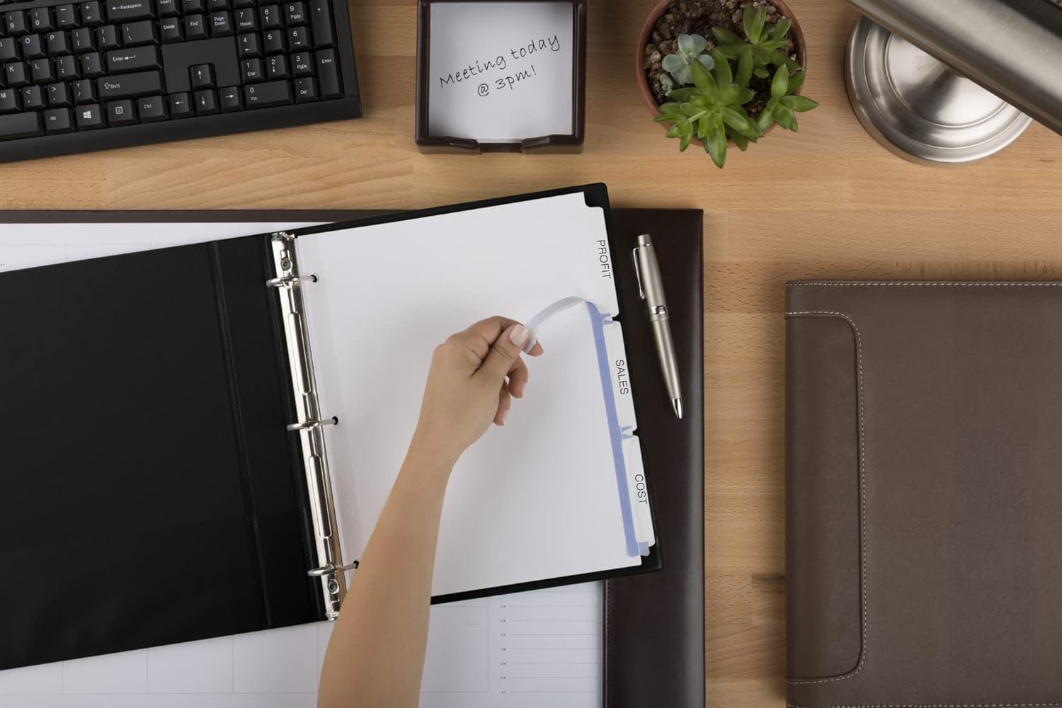 Avery 3-Tab Dividers for 3 Ring Binder, Easy Print & Apply Clear Label Strip, Index Maker Customizable White Tabs, 25 Sets (11445)