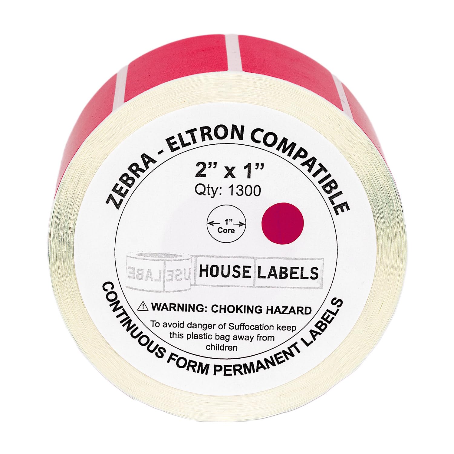 HOUSELABELS 2\" X 1\" Green Barcode Labels On 1\" Core Compatible With Zebra And Rollo Printers 32 Rolls 1 300 Labels Per Roll