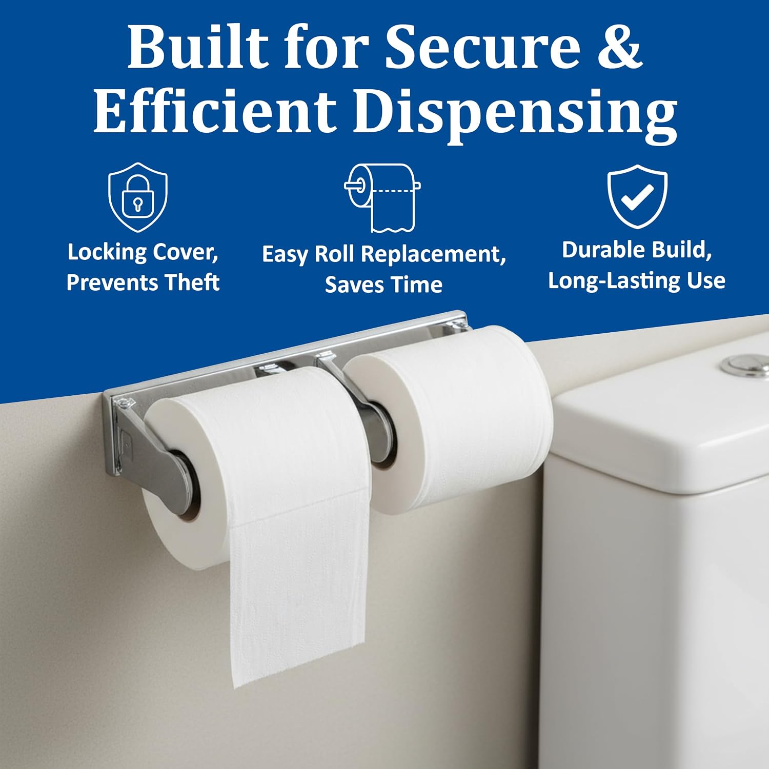 San Jamar carlisle San Jamar - R260XC Locking Toilet Tissue Dispenser, Silver