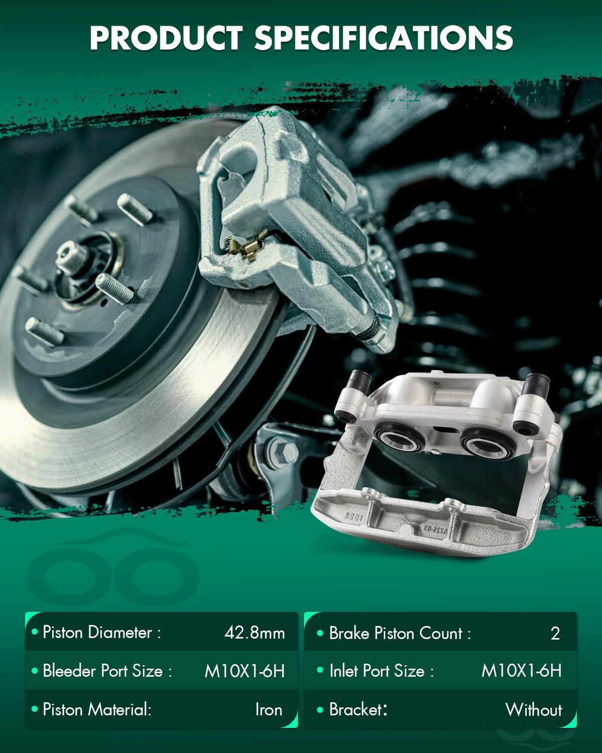 SCITOO Front Brake Calipers Without Bracket 192759 192758 Fit For Audi For A6 2002-2004,For Audi For A6 Quattro 2000-2004,For Audi For A8 Quattro 2001-2003,For Audi For Allroad Quattro 2001-2005