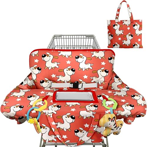 Shopping Cart Cover for Baby 2-in-1 High Chair Cover with Safety Harness