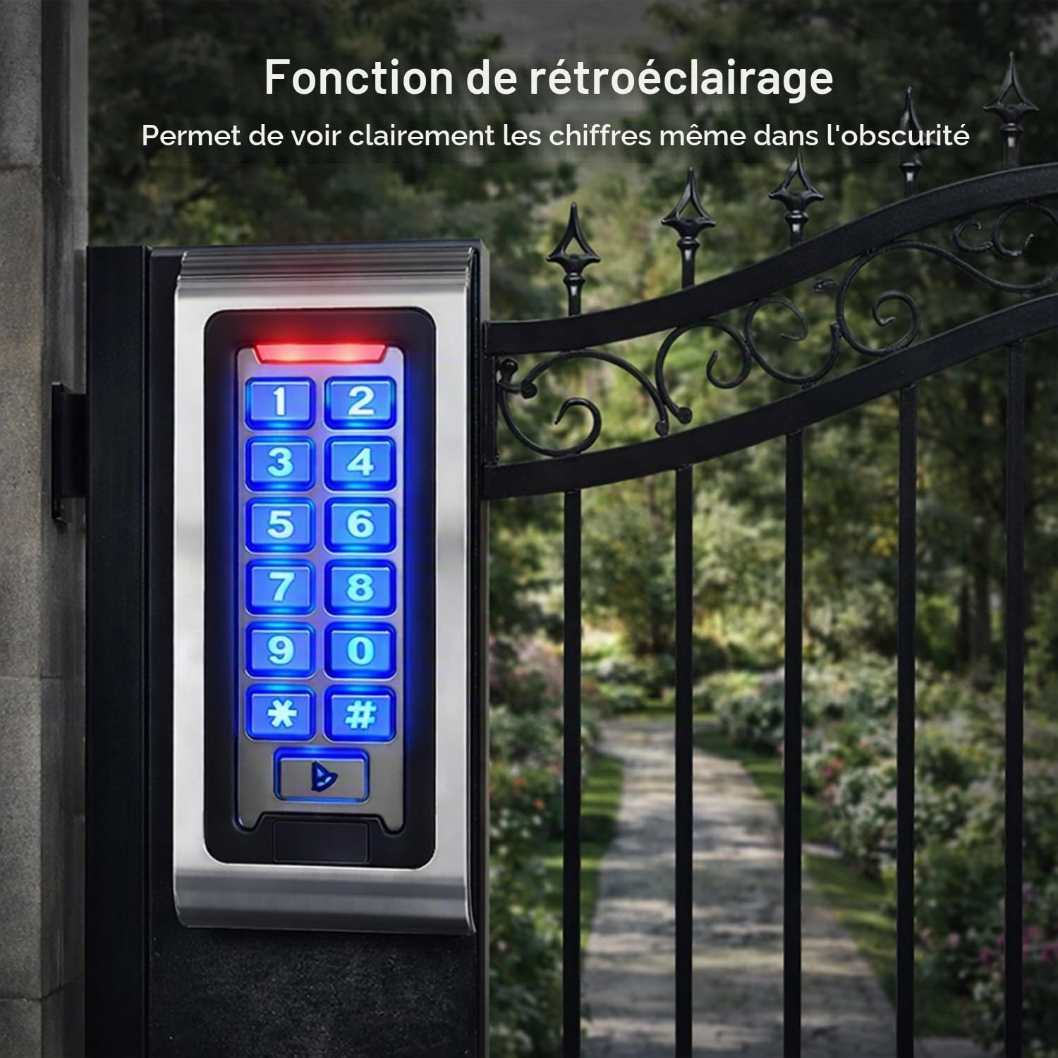 Clavier à Code WiFi Tuya Métal Rétroéclairé – Contrôle d'Accès RFID 125kHz WG26/34 Étanche IP68 – Serrure Connectée pour Portail Extérieur, Garage, Bureau & Appartement + 10 Badges RFID
