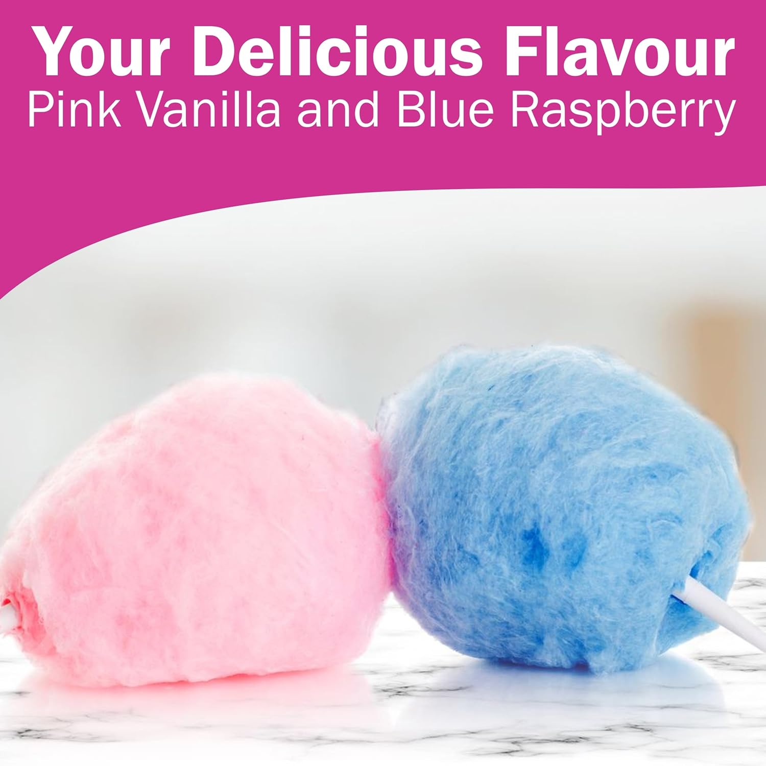 Concession Essentials - CE Floss Sugar -2pk Cotton Candy Floss Sugar 2 Pack (Pink Vanilla and Blue Raspberry)