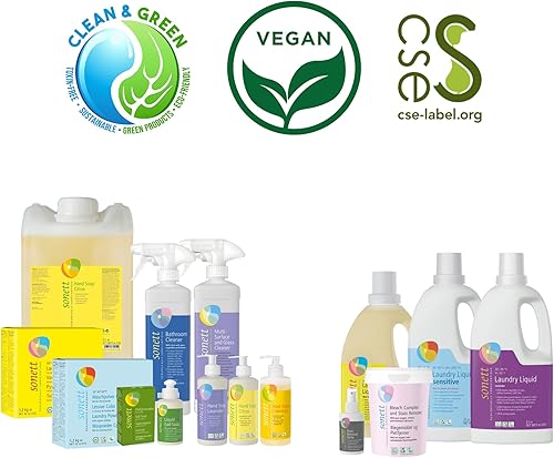 Miniatura 4 de Sonett Detergentes líquidos orgánicos para lavandería, menta y limón (paquete de 6) para todos los textiles de colores certificados cultivados