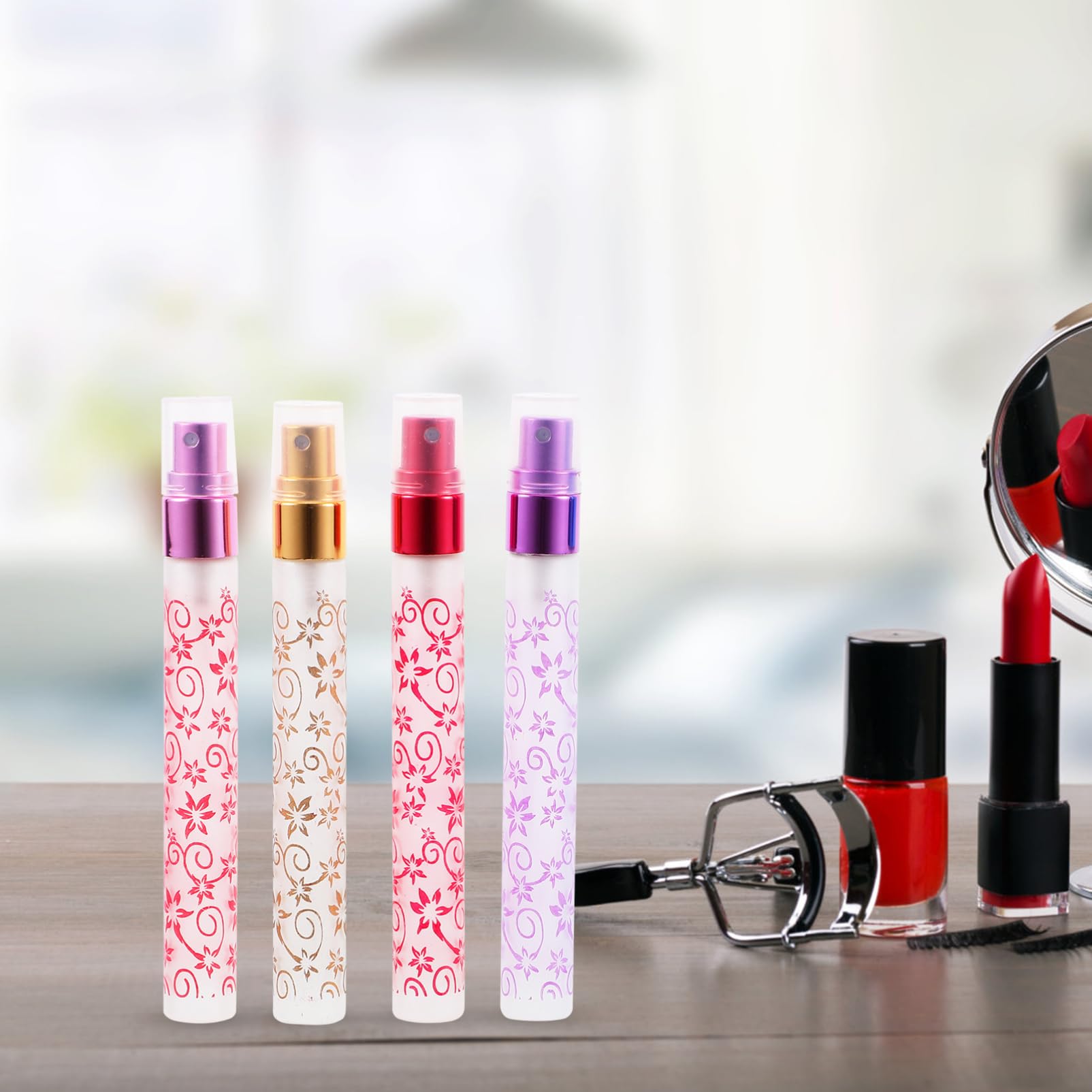 4 Set Bottiglie Spray Opaco Per Cosmetici E Profumi Pratiche Per Viaggi Ricaricabili E Riutilizzabili 6 Pezzi*4