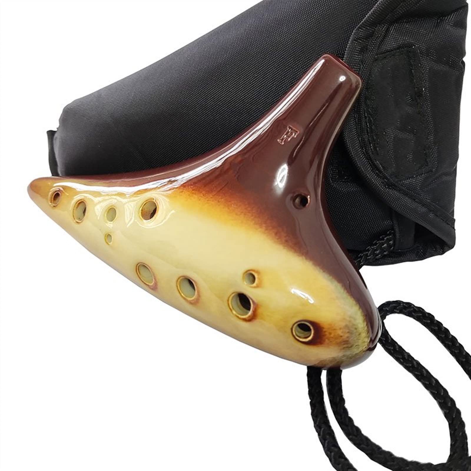 Okarinas Ocarina 12 Holes Professionelles Handgefertigtes Dolomite Ceramic Ocarina Musikinstrument