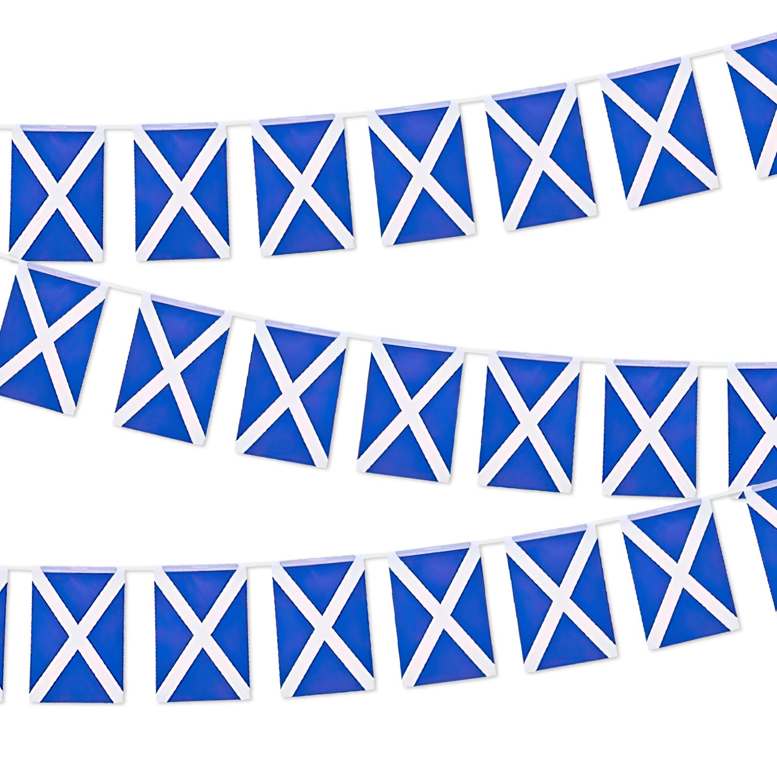 33ft 30Pcs Scottish Flag Bunting, World Cup Scottish Decorations, Scottish Flag Decorations, Double Sided Scotland Bunting, for Euro Football, Outdoor Sporting Events, Festivals and Celebrations