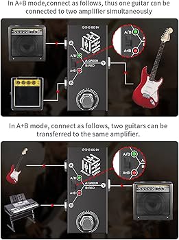 Amazon | ギターペダル AB ボックス ABY チャンネルスイッチ AB