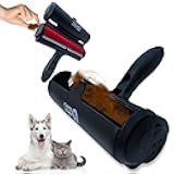 US PET SUPPLY Pet Hair Remover Roller-Reusable, Self Cleaning Lint Roller for Pet Hair Removal on Furniture, Carpets, Clothes & Car Seats-Dog & Cat Hair Remover No Sticky Tapes (Black)