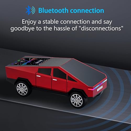 Miniatura 4 de WS-580 Replica Bluetooth Pickup Truck Altavoz portátil, con pantalla de visualización, sonido HD, emparejamiento TWS, radio FM, micrófono