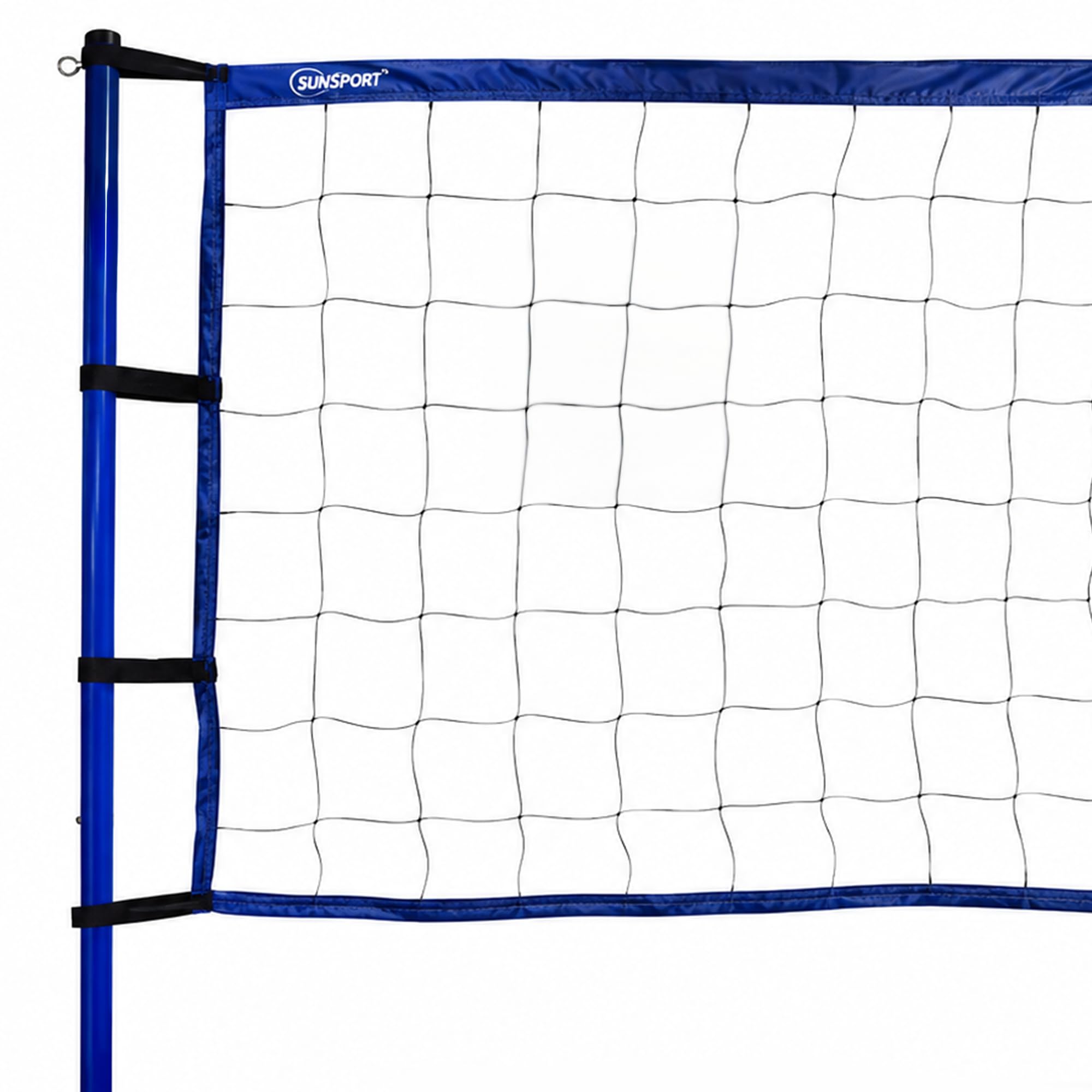 SunSport Volleyball Set - Includes Net, 6 Poles, Extra Straps, Durable Carry Bag & Instructions | Summer Sports