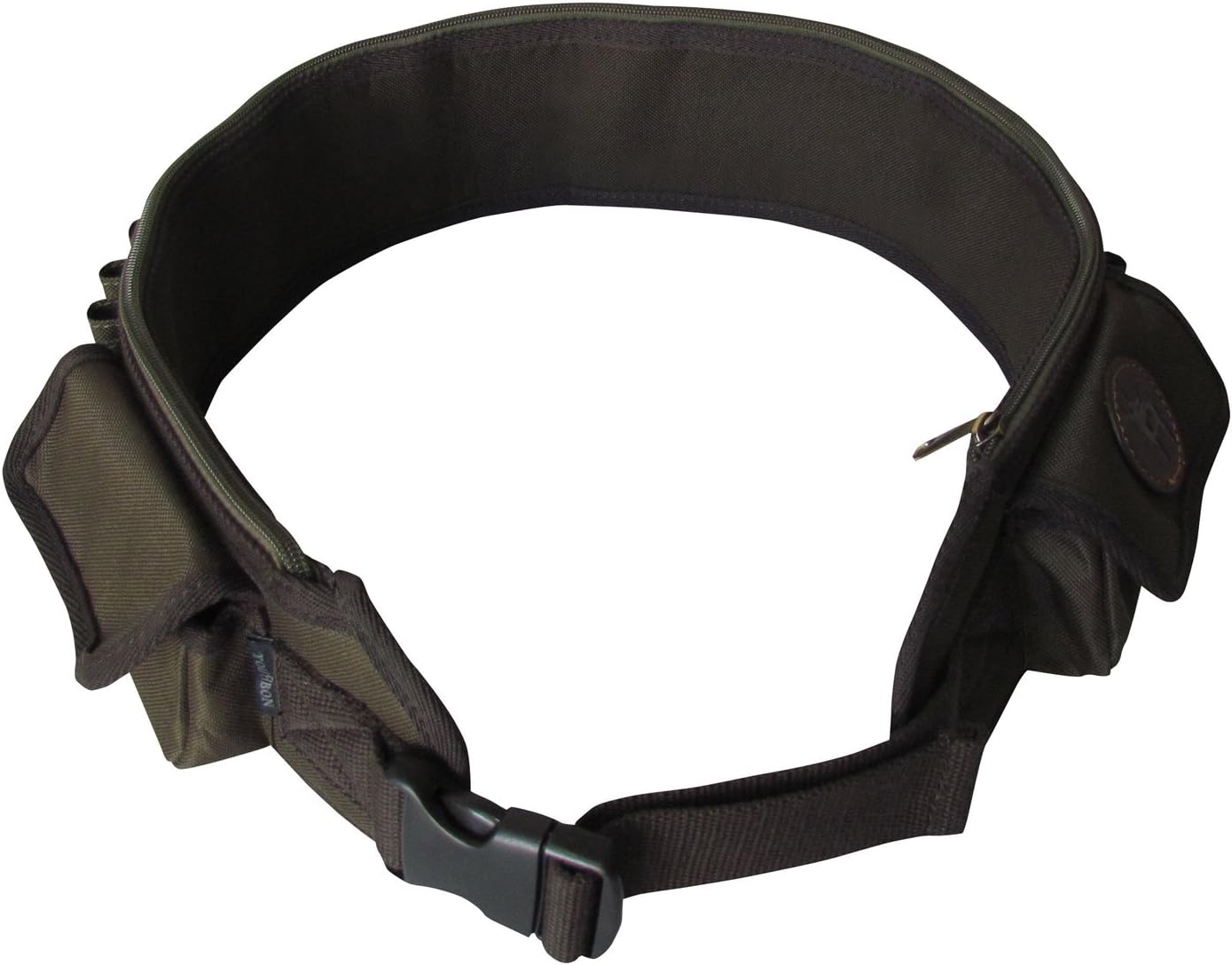 TOURBON Hunting Shooting Shotgun Shell Holder Adjustable Cartridge Belt Waist Ammo Bandolier with Two Pockets