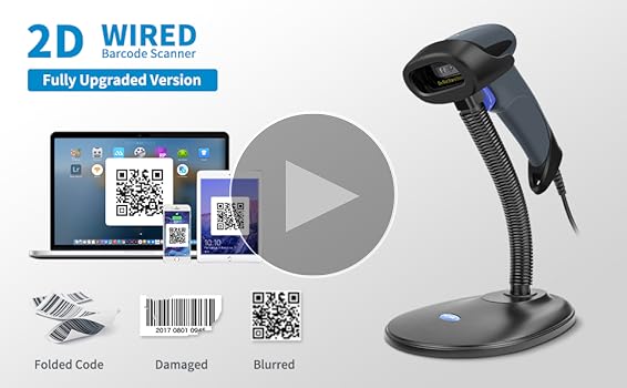 11298 NETUM QRコードスキャナー Amazon.com: NETUM 2D Barcode Scanner with Stand USB 2.0 Wired QR