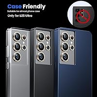 Vista 70 de WSKEN for Samsung Galaxy S24 Ultra Camera Lens Protector, Ultra Thin Scratch Resistant 9H Tempered Glass with Aluminum Metal Circle Camera Screen