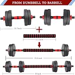 Adjustable Dumbbell Set, 20 lbs/10 kg Free Weights Dumbbells Sets with Connector Changeable Dumbbell Barbell Kettlebell for Women Men Home Gym Workout Fitness Workout Equipment