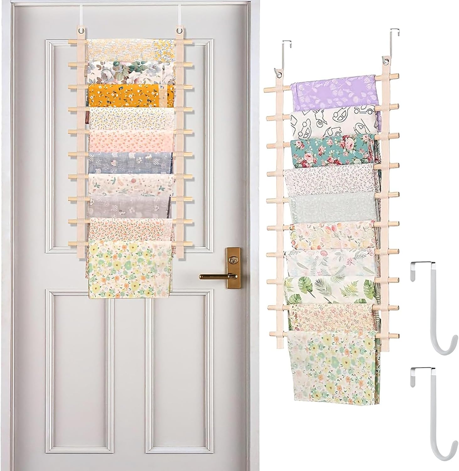 sewing fabric storage: 33.5x16.5 Inch fabric organizer and sewing fabrics organizer room hanging organization for Door & wall Craft Closet Boards Stash Store Yarn quilting Pattern Notions Supplies