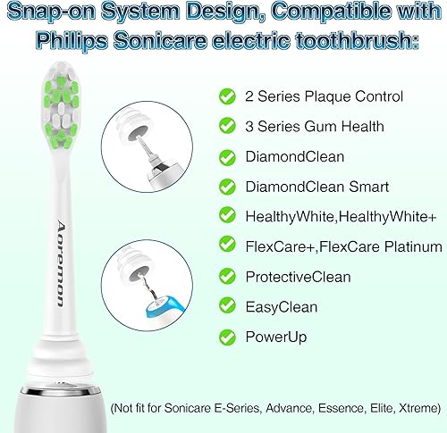 Miniatura 3 de Aoremon Cabezales de repuesto para cabezales de cepillo de dientes Philips Sonicare, compatibles con Phillips Sonicare W HX6062/65 y todos