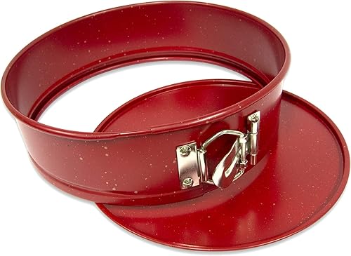 Miniatura 3 de casaWare Molde desmontable de 9 pulgadas con revestimiento de cerámica antiadherente (granito rojo)