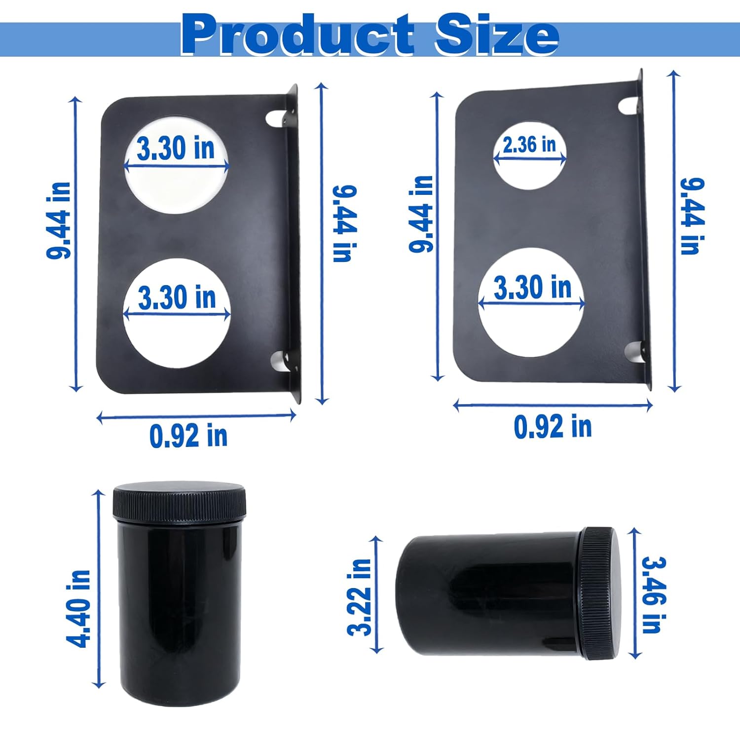 Oil Funnel Holder Storage Rack Kit - Wall Mount Organizer with 2 Plastic Removable Drip Cups, Dual Fluid Drain Funnel Bracket for Garage, Automotive Shop, Enclosed Race Trailers（Black）