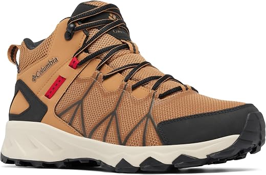 Columbia Men Brown Outdry Peakfreak II Mid Hiking &amp; Trekking Waterproof Shoes, UK-6